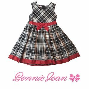 Bonnie Jean Sleeveless Tartan Pleated Dress, Size Girls 6